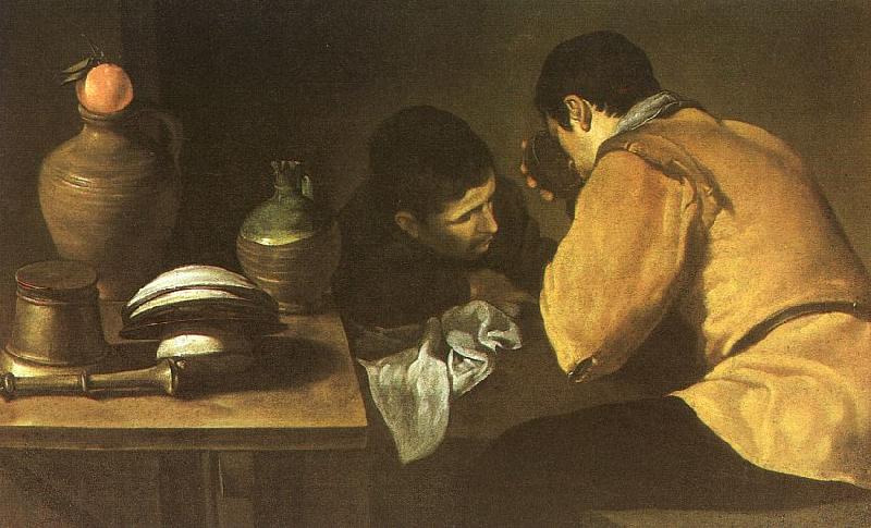 Diego Velazquez Two Men at a Table